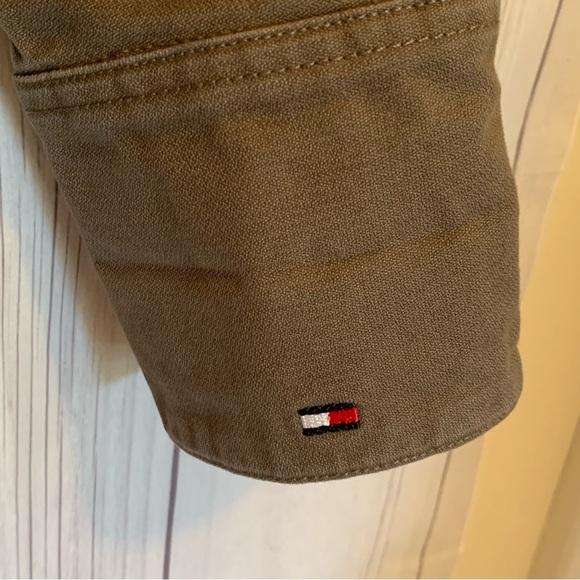 Y2K Tommy Hilfiger Olive Green Safari Army Jacket Khaki Size Medium M - Picture 5 of 9